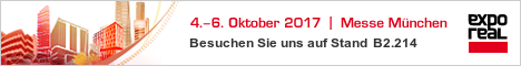 Besuchen Sie uns auf der Expo Real in München vom 4. bis 6. Oktober in Halle B2, Stand 214.